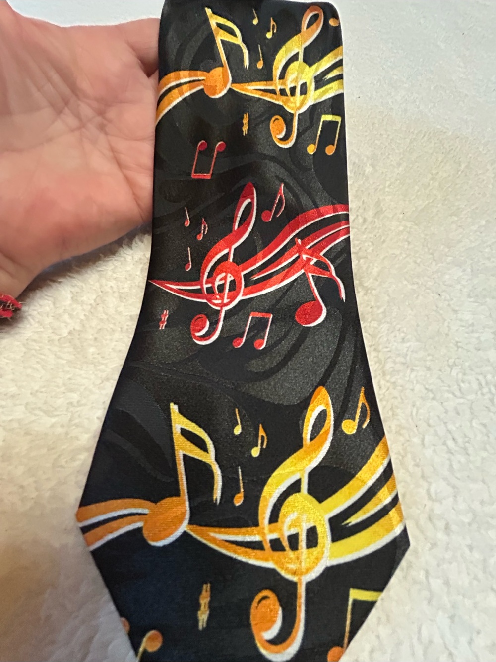 🎁3 for $30 - Black Musical Notes Necktie